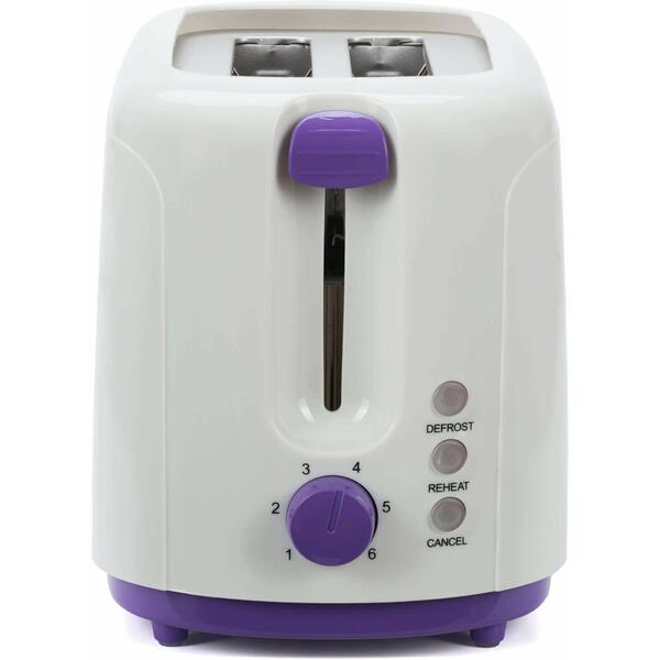 Toaster Heinner TP-750UV, 750 W, 2 felii, Alb / Mov