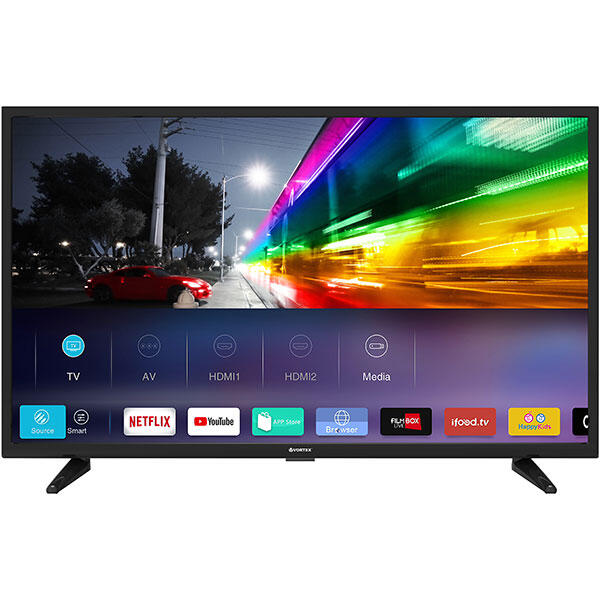 Televizor Vortex V40TD1200, Smart, Full HD, 102 cm, Negru