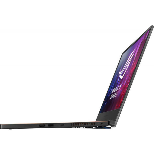 Laptop Asus ROG Zephyrus S GX701GV, FHD 144Hz, Intel Core i7-8750H, 16 GB, 512 GB SSD, Microsoft Windows 10 Home, Negru