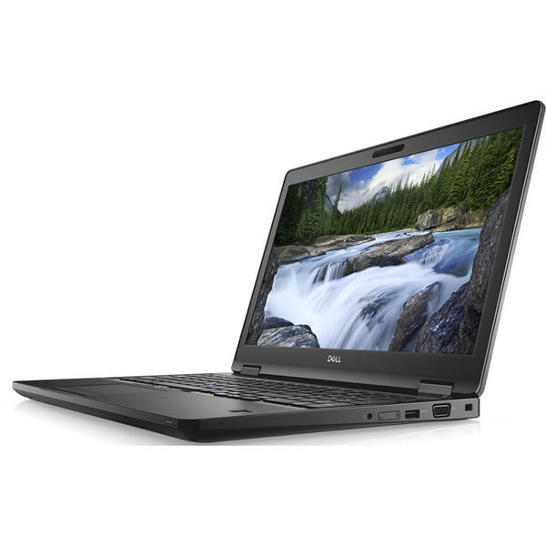 Laptop Dell Latitude 5590 (seria 5000), FHD, Intel Core i7-8650U, 8 GB, 256 GB SSD, Linux, Negru