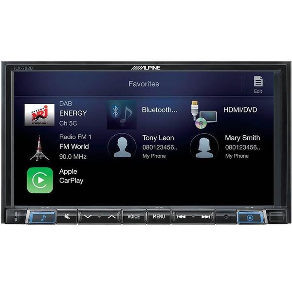 Sistem multimedia auto Alpine ILX-702D, 7 inch, 4 x 50 W, Bluetooth