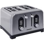 Toaster Heinner HTP-BK1400XMC, 1400 W, 4 felii, Argintiu