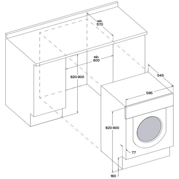 Masina de spalat rufe Whirlpool BI WMWG 71484E EU, 6th Sense, 7 Kg, 1400 RPM, Clasa A+++-10%, Inverter, Display digital, Alb