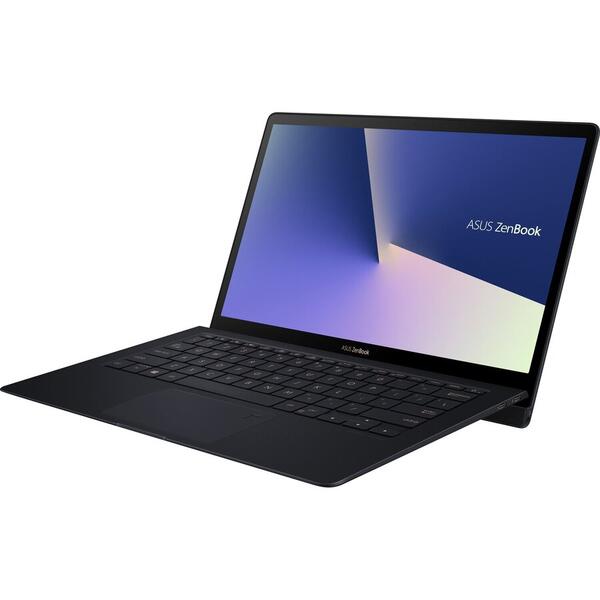 Laptop Asus ZenBook S UX391FA, FHD, Intel Core i5-8265U, 8 GB, 256 GB SSD, Microsoft Windows 10 Pro, Negru