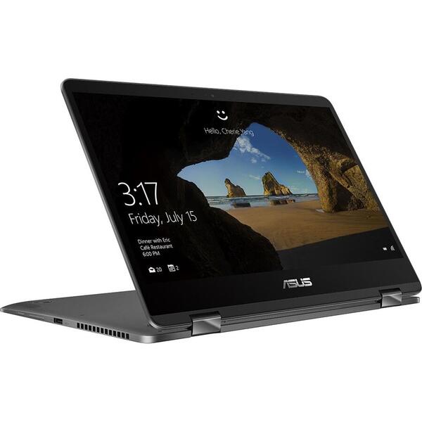 Laptop Asus ZenBook Flip 14 UX461FN, FHD Touch, Intel Core i7-8565U, 8 GB, 512 GB SSD, Microsoft Windows 10 Pro, Gri