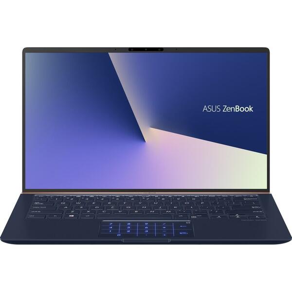 Laptop Asus ZenBook UX433FA, FHD, Intel Core i7-8565U, 16 GB, 512 GB SSD, Free DOS, Albastru
