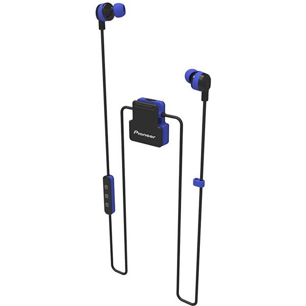Casti Pioneer SE-CL5BT-L, Fara fir, Bluetooth, Microfon, Negru / Albastru