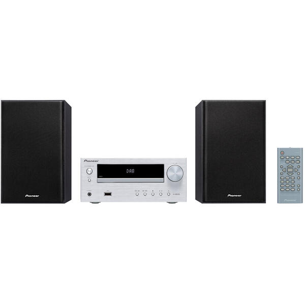 Microsistem audio Pioneer X-HM26D(S), 2 x 15 W, USB, DAB, Bluetooth, Argintiu