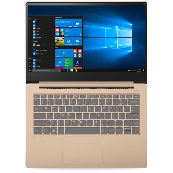 Laptop Lenovo IdeaPad 530S IKB, FHD IPS, Intel Core i7-8550U, 16 GB, 512 GB SSD, Microsoft Windows 10 Home, Auriu