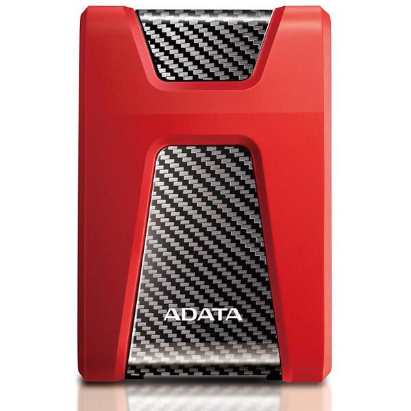 Hard Disk extern Adata DashDrive Durable HD650, 1 TB, 2.5 inch, USB 3.0, Rosu