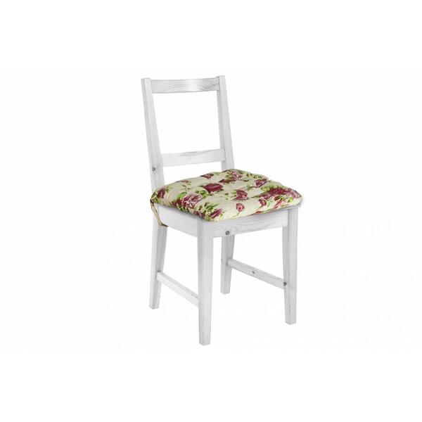 Perna scaun Heinner Home, 38x40x5 cm, bumbac, Model flori Roz