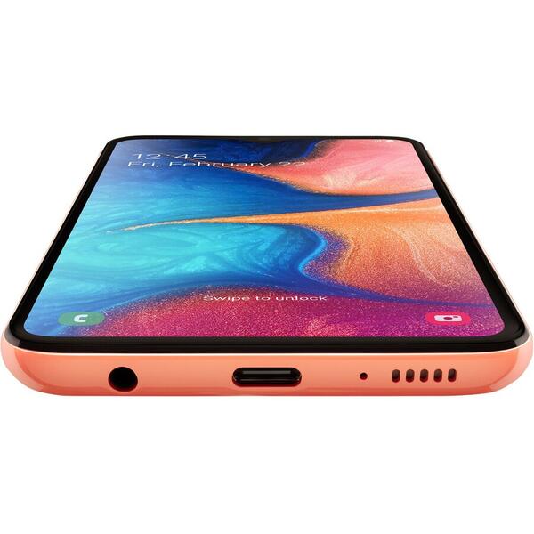Telefon mobil Samsung Galaxy A20e, Dual SIM, 32GB, 3GB RAM, 4G, Coral