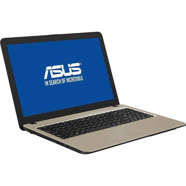Laptop Asus VivoBook 15 X540UB, 15.6 inch, FHD, Intel Core i3-7020U, 4 GB, 1 TB, Endless OS, Negru / Maro