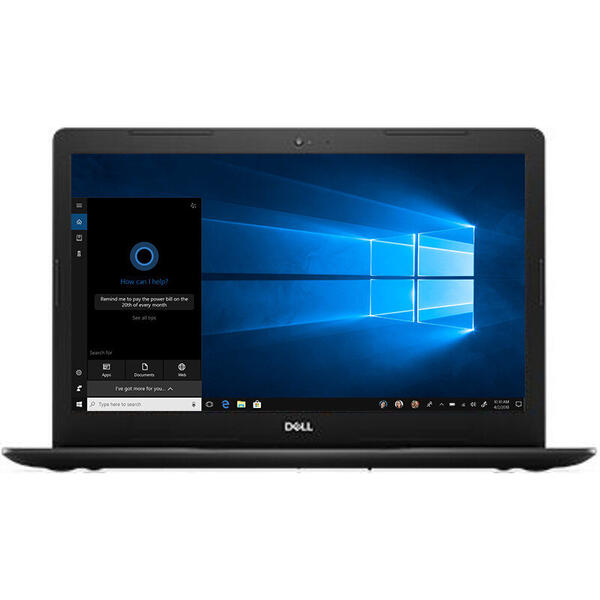 Laptop Dell Inspiron 3580 (seria 3000), FHD, Intel Core i5-8265U, 8 GB, 256 GB SSD, Microsoft Windows 10 Home, Negru