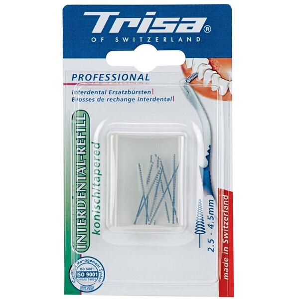 Rezerve pentru periute interdentare conice Trisa 617652, 2.5 - 4.5 mm, 10 bucati