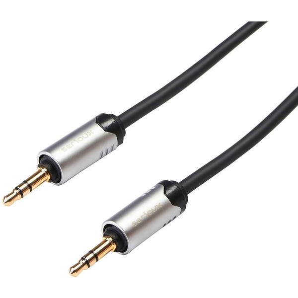 Cablu audio Serioux Premium, Stereo 3.5mm -Stereo 3.5mm, 1.5m, negru