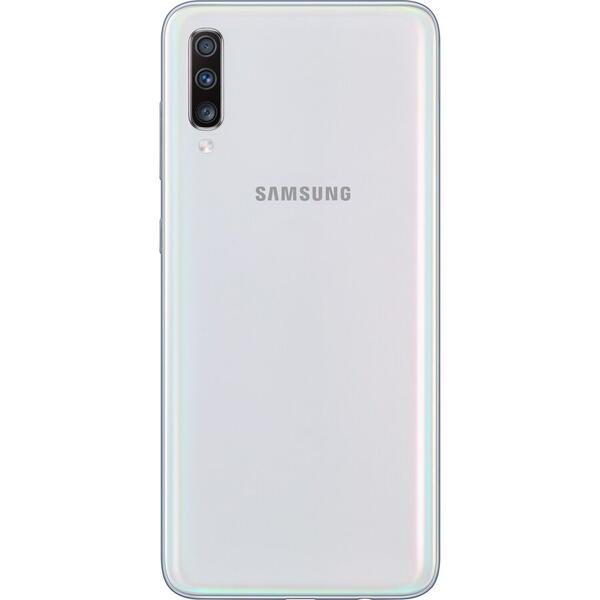 Telefon mobil Samsung Galaxy A70, Dual SIM, 128GB, 6GB RAM, 4G, Alb