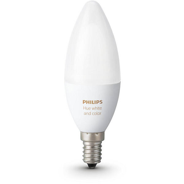 Bec Philips 8718696695166, LED Hue, 6.5W (40W), E14, A+, Lumina RGB