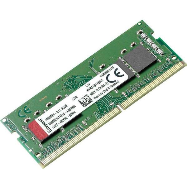 Memorie Kingston KVR24S17S8/8, DDR4, 8GB, 2400MHz, CL17, 1.2V, Non-ECC