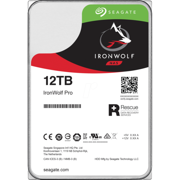 Hard Disk Seagate IronWolf PRO, 3.5 inch, 12TB, SATA3, 7200RPM, 256MB, ST12000NE0008