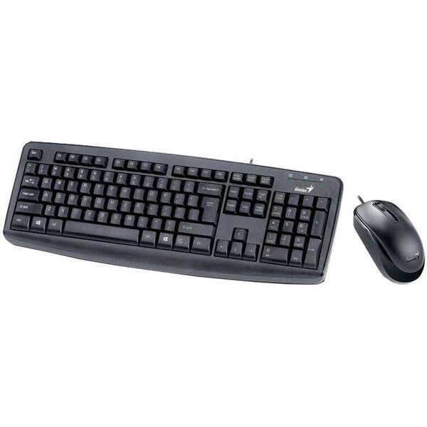 Kit tastatura + mouse Genius KM130, USB, Negru