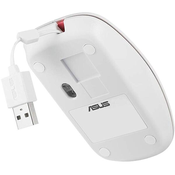 Mouse Asus UT300  WH-RD, 1000 DPI, Alb
