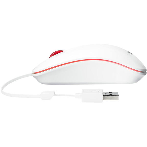 Mouse Asus UT300  WH-RD, 1000 DPI, Alb