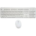 Kit tastatura + mouse Serioux SRX9910WH, Retro, Wireless, Alb