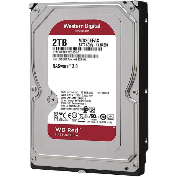 Hard Disk Western Digital WD20EFAX, 3.5 inch, 2 TB, SATA3, 5400 RPM, 256 MB