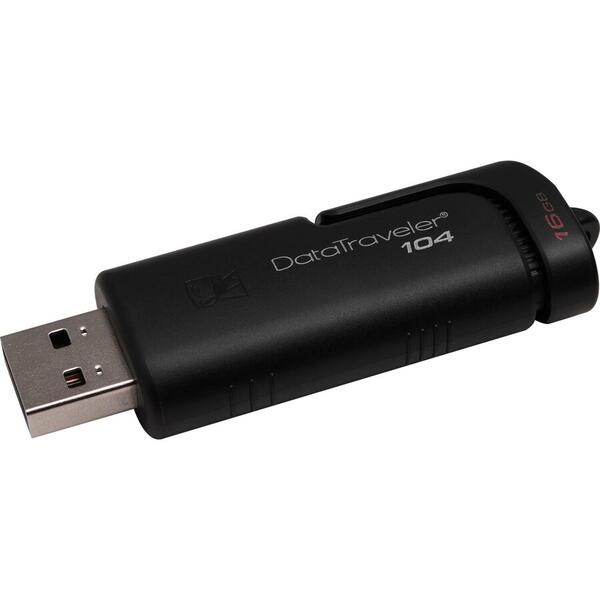 Memory stick Kingston DT104, 16GB, USB 2.0, Negru