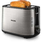 Toaster Philips HD2650/90, 950 W, Sistem depozitare cablu, Functie dezghetare, Buton de anulare, Argintiu
