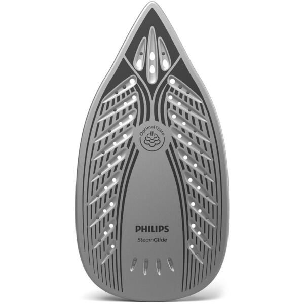Statie de calcat Philips GC7920/20, PerfectCare Compact Plus, 6.5bar, Jet abur 430g, Decalcifiere automata, 2400W, Alb/Albastru