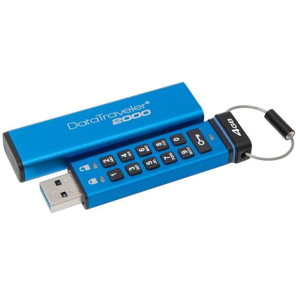 Memory stick Kingston DT2000, 4 GB, USB 3.0, Albastru