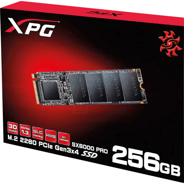 SSD Adata XPG SX6000 Pro, 256GB, PCIe Gen3x4 M.22280, ASX6000PNP-256GT-C