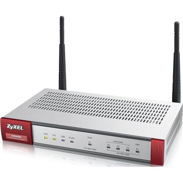 Router ZyXEL Gigabit ZyWALL USG40W, 3 x LAN, 1 x WAN