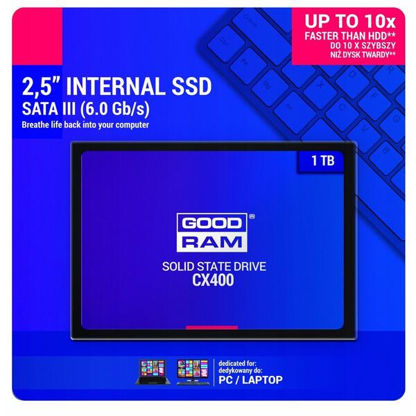 SSD GoodRam CX400, 1TB, 2.5 inch, SATA III, SSDPR-CX400-01T
