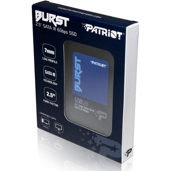 SSD Patriot Burst, 120 GB, 2.5 inch, SATA III, PBU120GS25SSDR