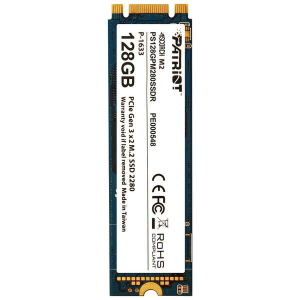 SSD Patriot Scorch, 128 GB, PCIe Gen3 x2 M.2 2280, PS128GPM280SSDR