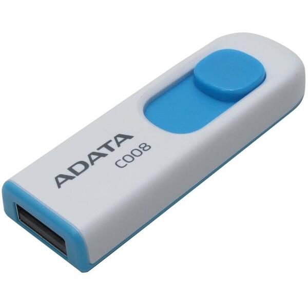 Memory stick Adata AC008-32G-RWE, 32 GB, USB 2.0, Alb/Albastru