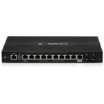 Router UbiQuiti ER-12, 1GB RAM, 10 x LAN, 1 x USB, 2 x SFP, Negru