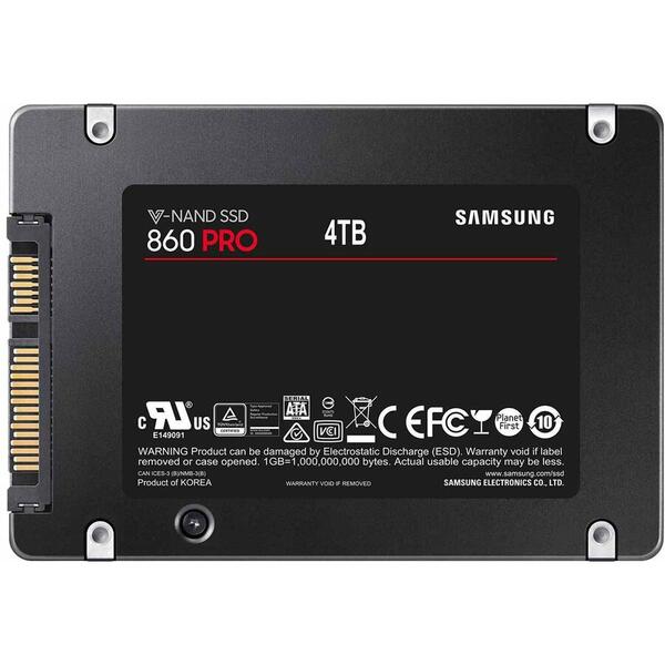 SSD Samsung 860 PRO, 4 TB, 2.5 inch, SATA III, MZ-76P4T0B/EU