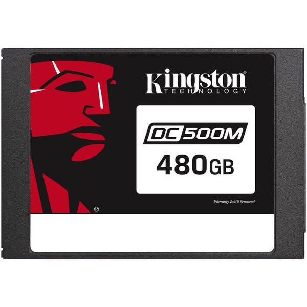 SSD Kingston SEDC500M/480G, DC500M, 480GB, SATA 3.0 (6GB/s), 555MBs/520MBs