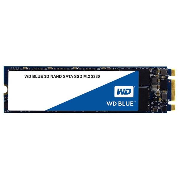 SSD Western Digital WDS500G2B0B, 500GB, Blue, M.2, SATA3, 6 GB/s, 3D NAN