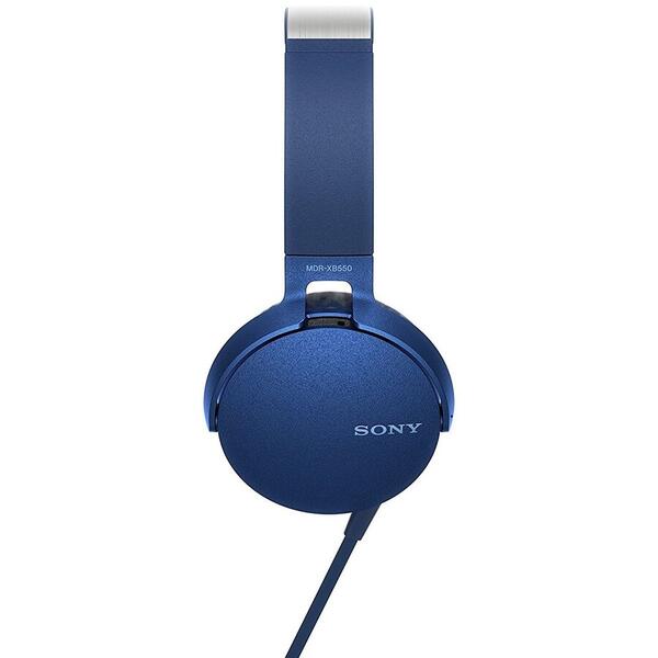 Casti Sony MDRXB550APL, Extra Bass, Difuzor neodim 30mm, Albastru