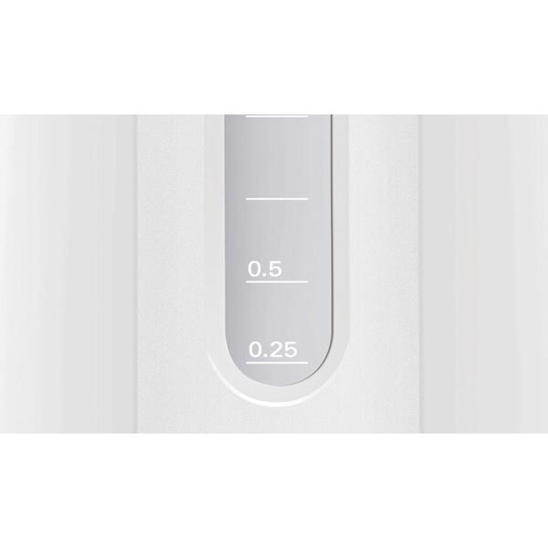 Fierbator Bosch TWK3A011, 2400 W, Indicator nivel apa, Protectie supraincalzire, 1.7 l, Alb