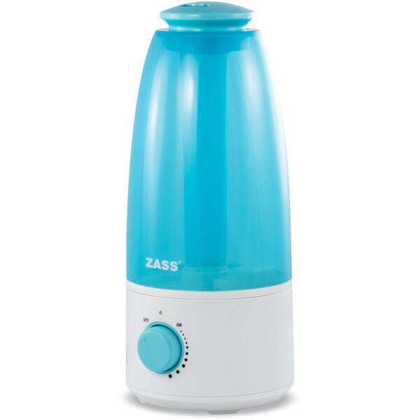 Umidificator Zass ZUH 01, 25W, Capacitate rezervor 2.5 l, Protectie lipsa apa cu indicator luminos, 280 ml/ora, Alb/Albastru
