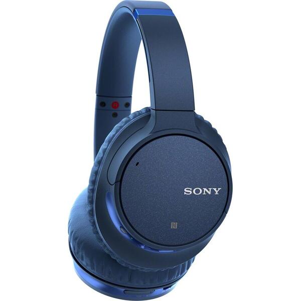 Casti Sony WH-CH700NL, Noise Canceling, Google Assistant, Wireless, Bluetooth, NFC, Albastru