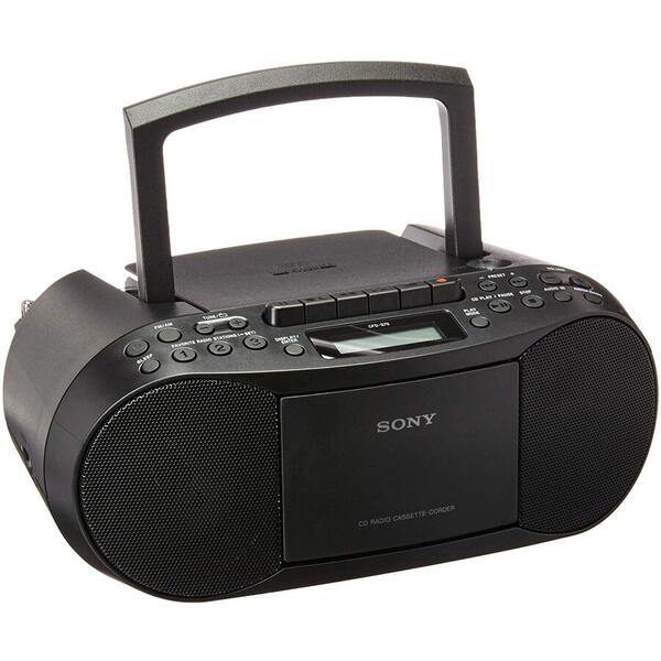 Sistem audio Sony CFDS70B, Radio, CD, Casetofon, Negru