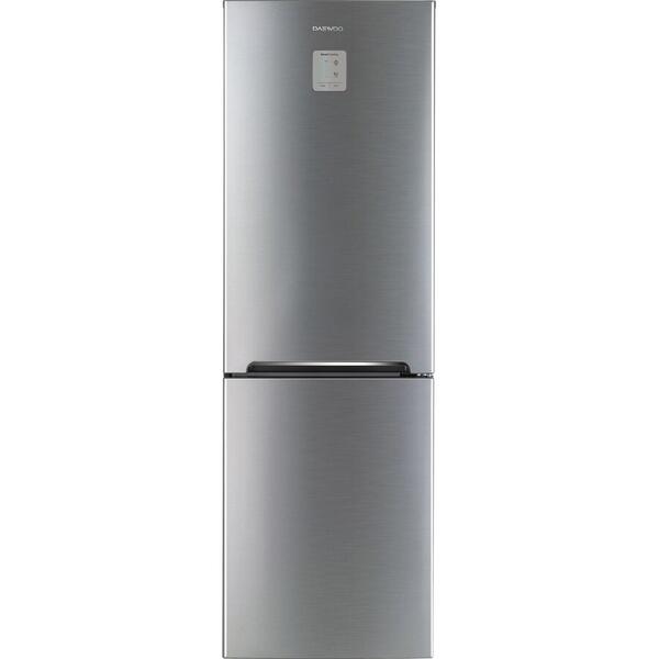 Combina frigorifica Daewoo RN-309GDPM, 305 l, Clasa A++, Full No Frost, Iluminare LED, H 187 cm, Inox/Argintiu