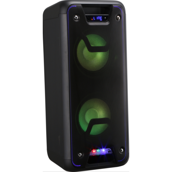 Boxa portabila Vortex VO2602, 60W, Microfon wireless, Telecomanda, Autonomie 3.5 ore, Bluetooth, USB/SD, Negru